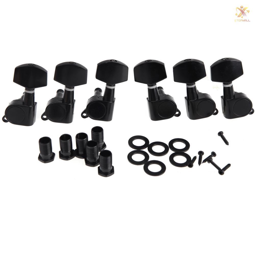 ET Black Sealed Tuning Pegs Tuner Machine Head 3R 3L Electric/Acoustic Guitar Parts