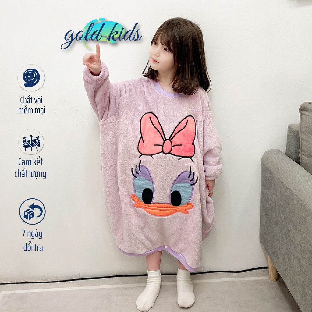 Túi Ngủ Cho Bé Mùa Đông Đi Học Phòng Đạp Chăn Chống Cảm Lạnh Gold Kids312