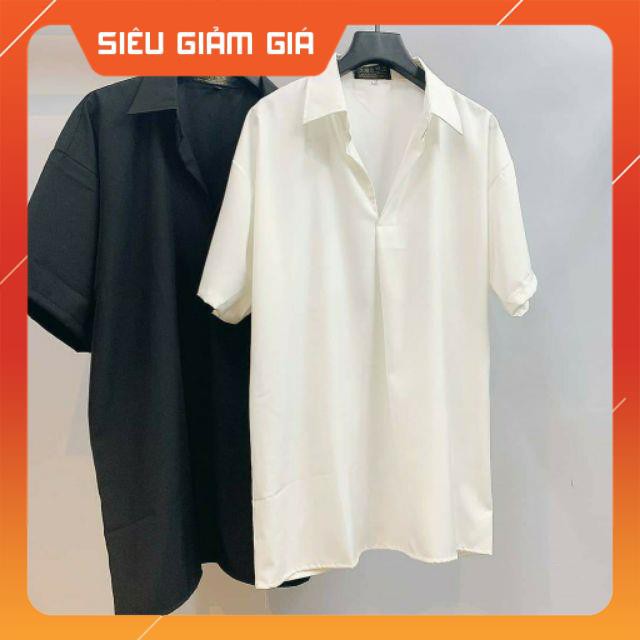 Sơ mi Lụa tay lỡ style Hàn Quốc (Unisex) | BigBuy360 - bigbuy360.vn