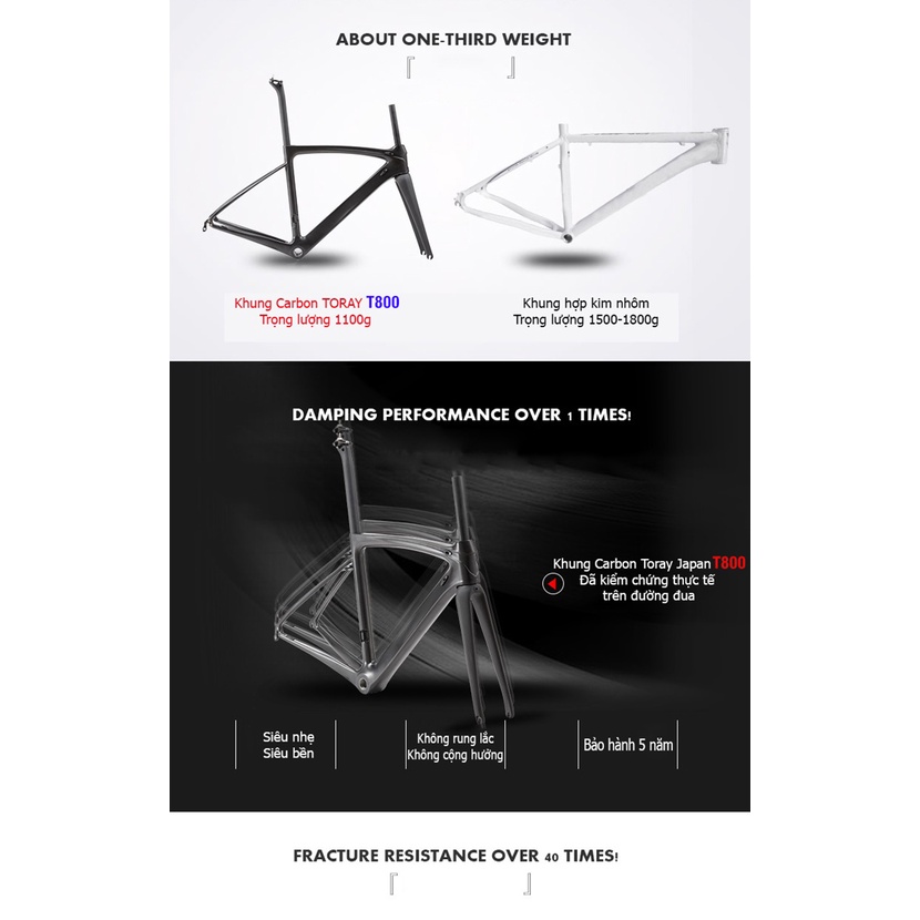 Xe đạp đua Sava Hi-Speed, Khung sườn Sợi carbon TORAY T800 - Japan, Bộ Group Shimano 105 - R7000 Japan via, Màu xanh đen