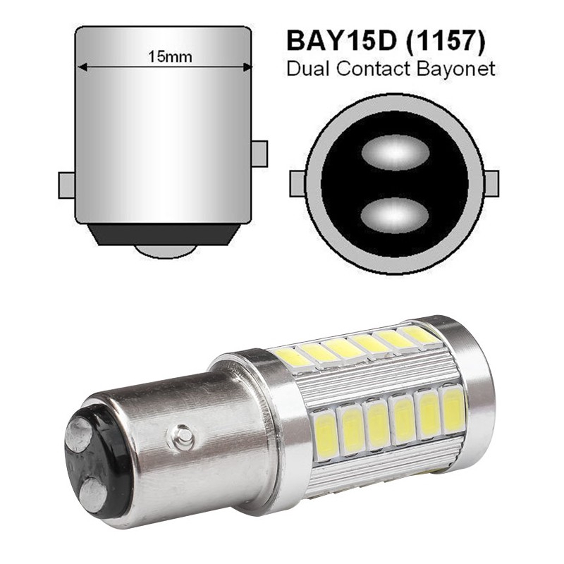 Đèn Led 33 bóng T20 1156 1157 P21W Ba15S cao cấp Cho Xe Hơi