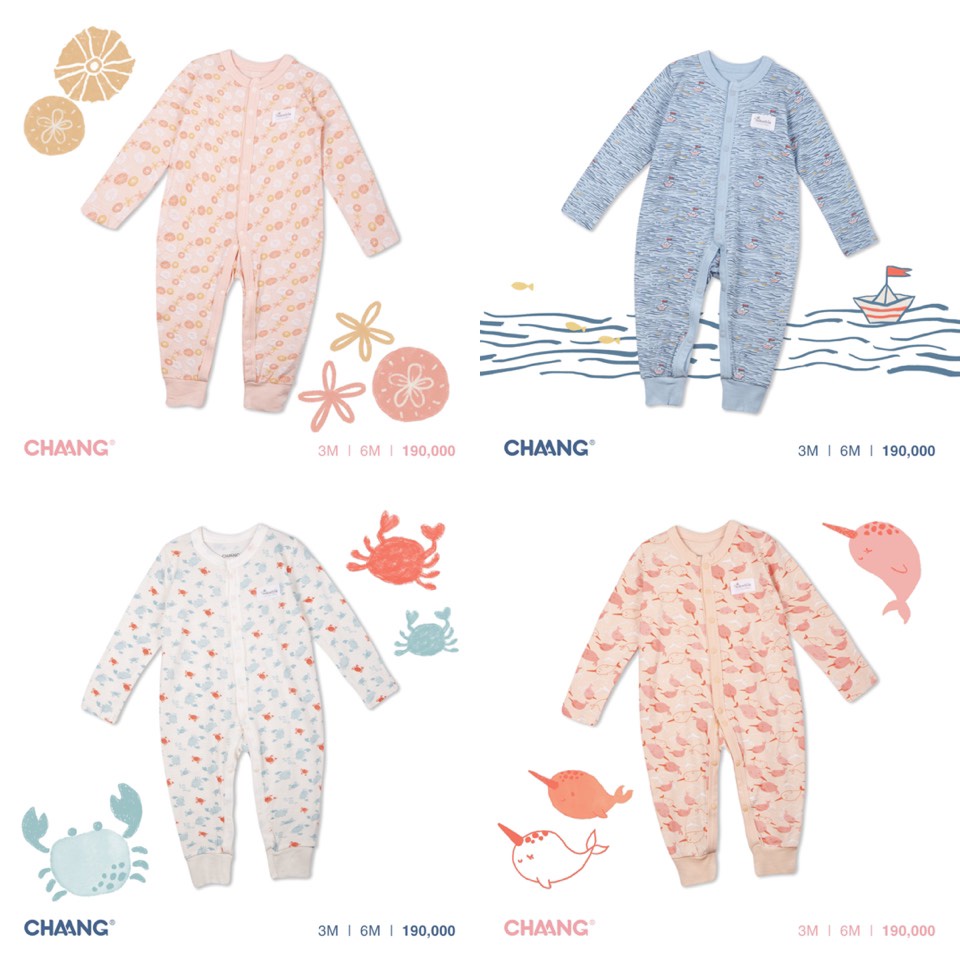 BODY CHAANG DÀI TAY CÚC BẤM CHẤT COTTON MỀM MÁT CHO BÉ SƠ SINH