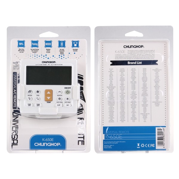 Remote máy lạnh đa năng CHUNGHOP bảng lớn có chân đế hàng nhập