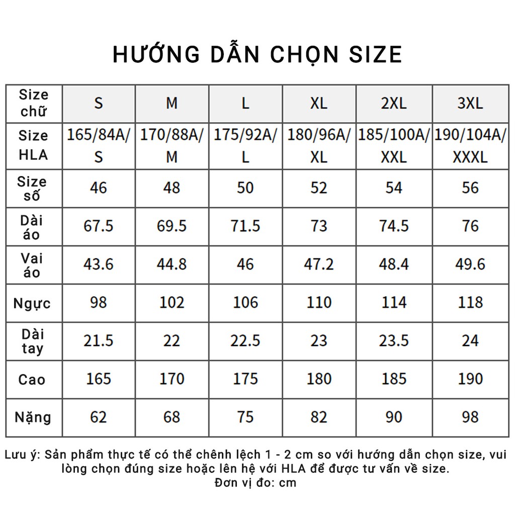 Áo Thun Nam Tay Ngắn HLA Classic Round Neck Pullover Short Sleeve T-shirt