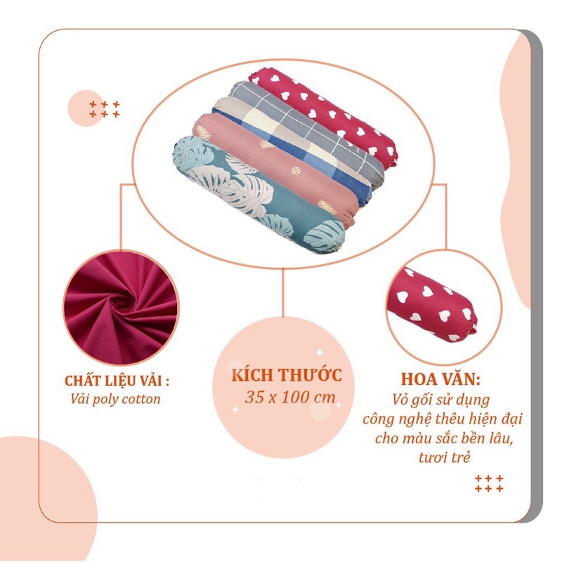 Vỏ gối ôm - vỏ gối dài 35x100cm nhiều hoạ tiết | BigBuy360 - bigbuy360.vn