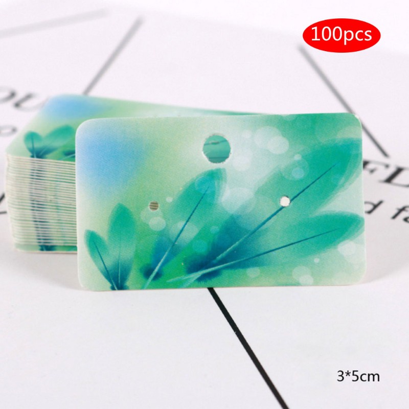 Set 100 thẻ giấy gắn bông tai tiện lợi 3x5cm