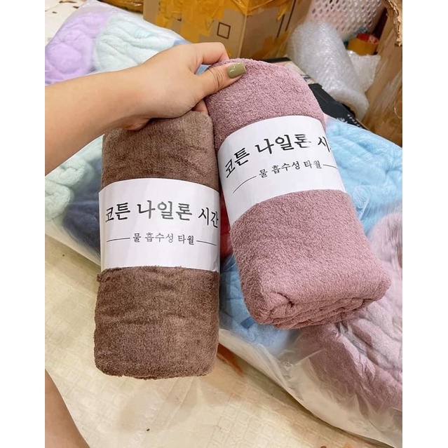 Khăn tắm lông cừu HANA khăn tắm lớn chất liệu cotton hàng xuất hàn quốc - sp 40