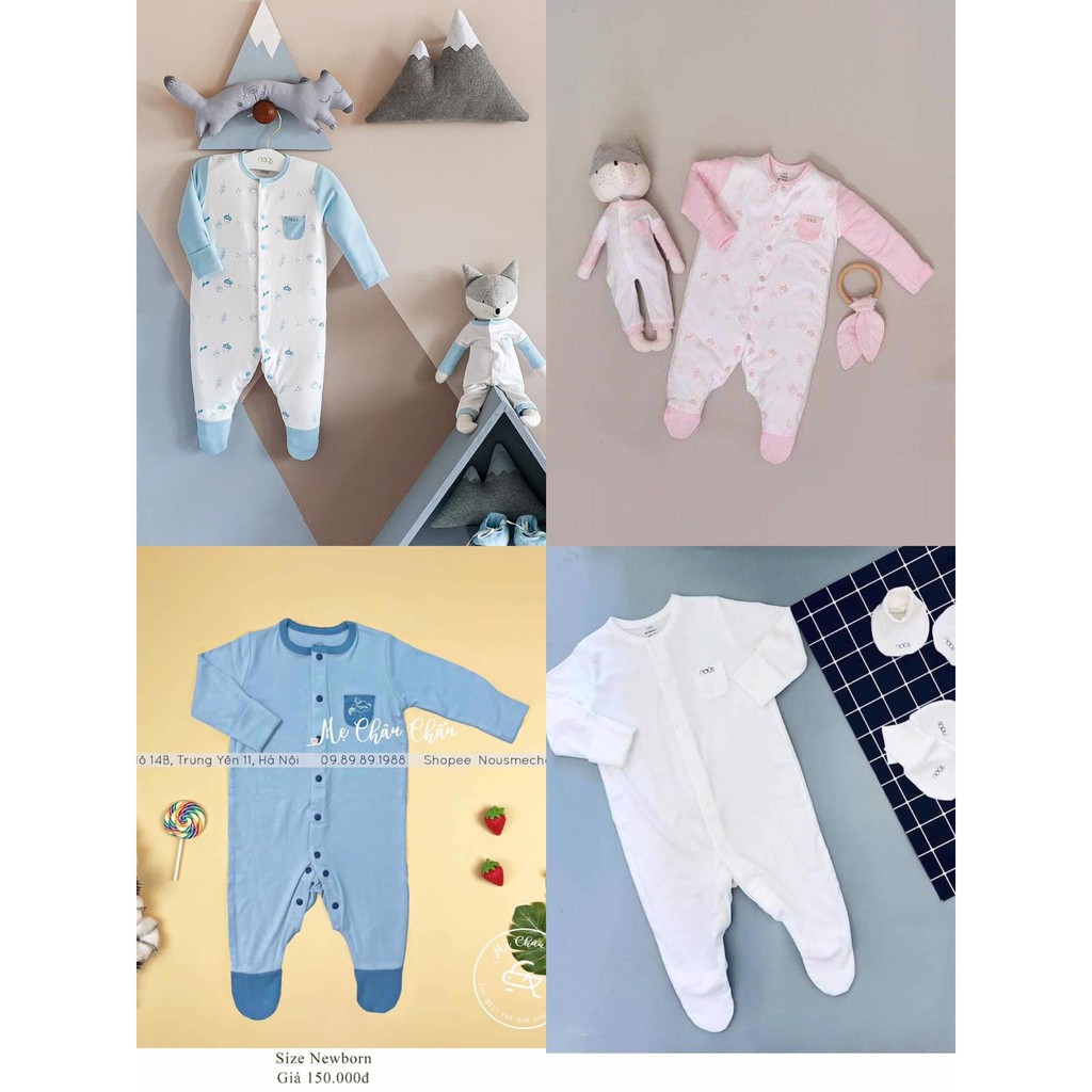 Bodysuit Nous sơ sinh chất petit có tất sơ sinh Nga Fish S611S+ W511S1+BDNB1