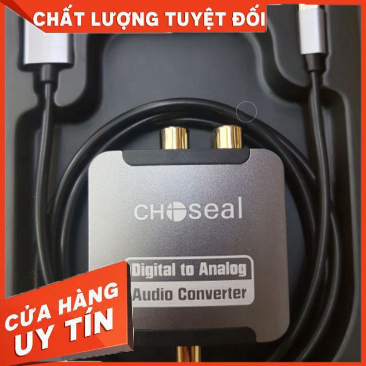 Bộ Chuyển Âm Thanh Quang Ra Hoa Bông sen Chất Lượng Cao Choseal Converter Audio Optical Digital to Analog RL  RCA AQ5601