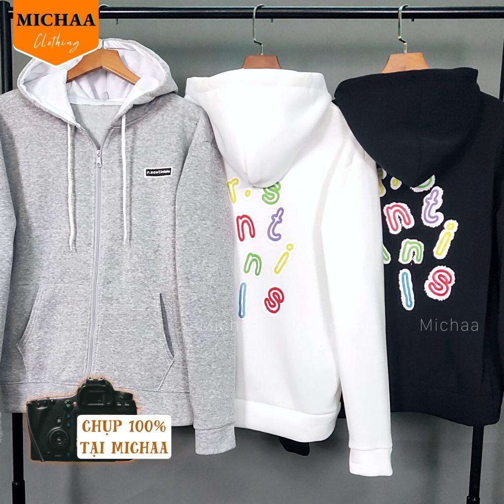 Áo Khoác Nỉ Hoodie SENTI HÌNH IN Nam Nữ Ulzzang Unisex Dây Kéo Form Rộng - MICHAA