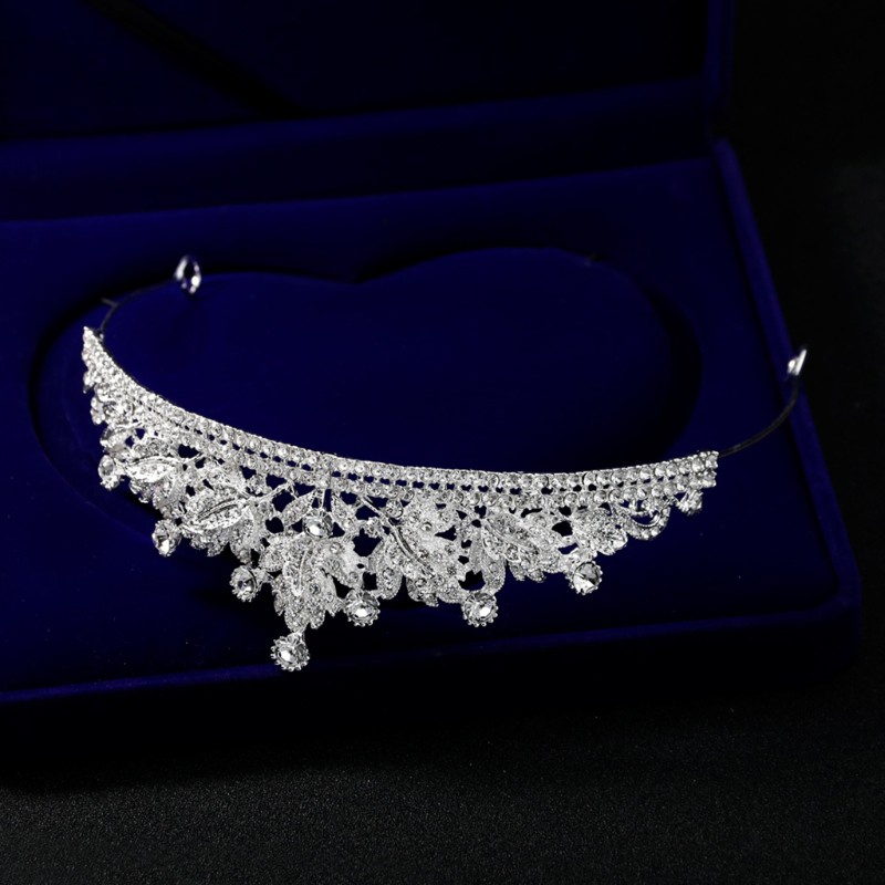 OUT Bride Crown Wedding Tiara Bridal Jewelry Women Headdress Princess Luxury Elegant