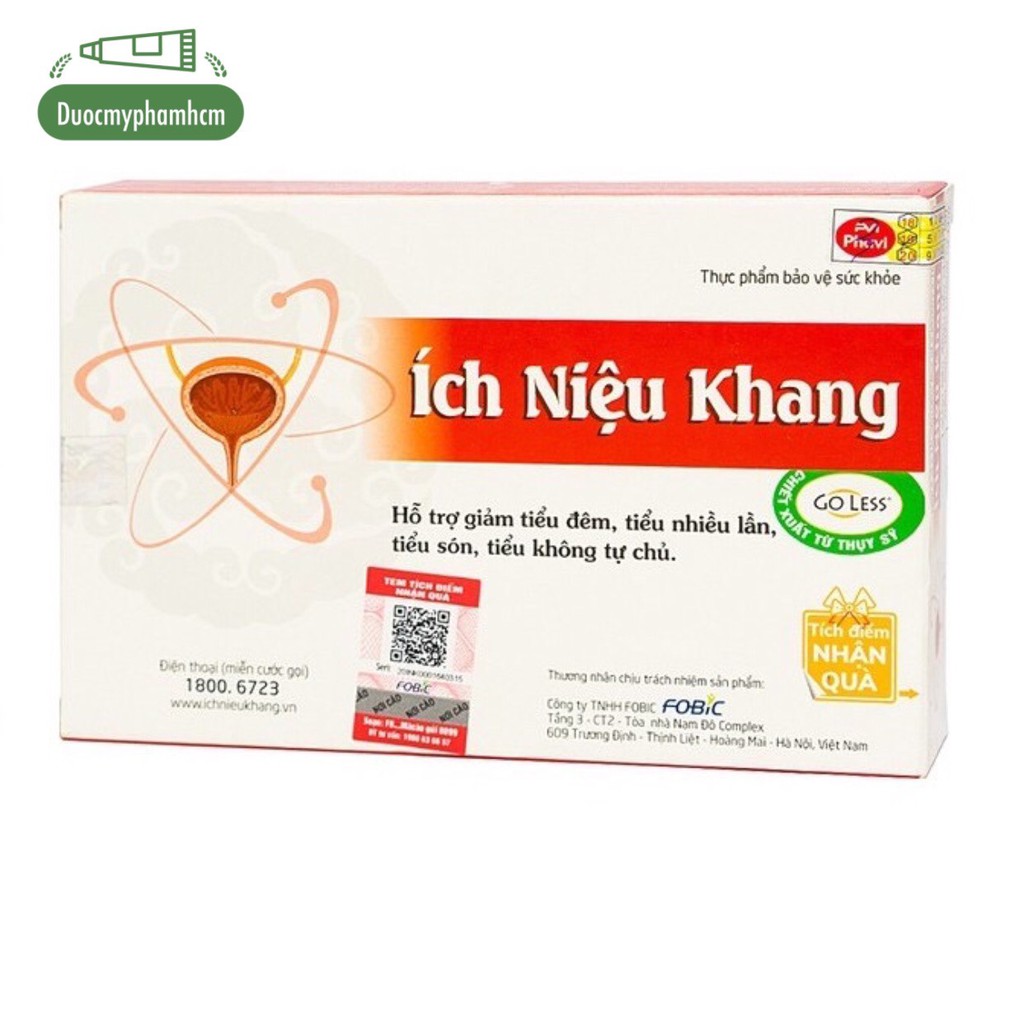 Ích Niệu Khang hỗ trợ giảm tiểu đêm -Có tem tích điểm - Hộp 20-80 viên