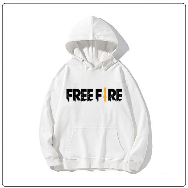 BÁN CHẠY Áo Hoodie Đen Trắng In Logo Game Free Fire