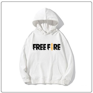 Áo Hoodie Đen Trắng In Logo Game Free Fire giá tận xưởng