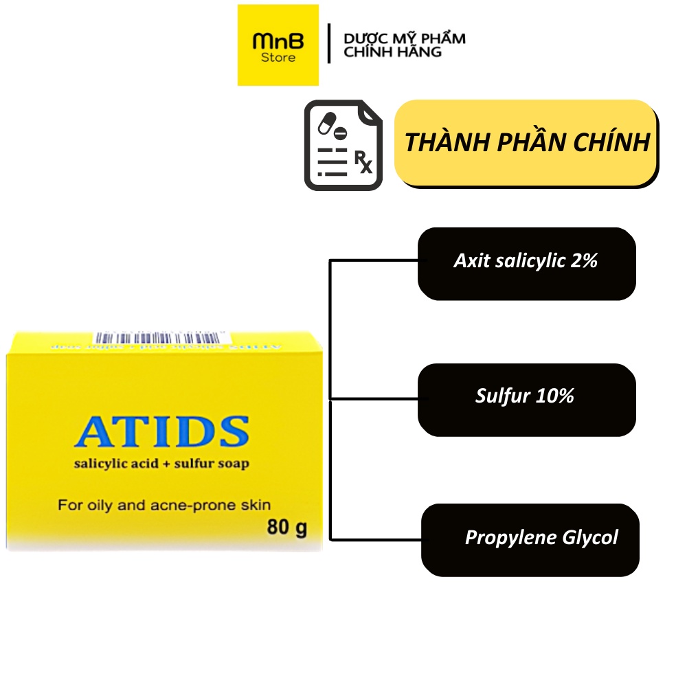 Xà phòng tắm ATIDS Soap ngừa mụn lưng 80g | BigBuy360 - bigbuy360.vn