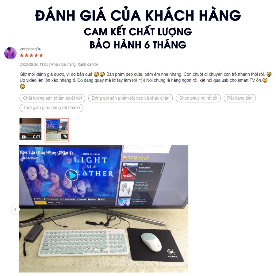 [BÀN PHÍM + CHUỘT KHÔNG DÂY] Bộ Bàn Phím Không Dây Forter IK6630 - Hàng chính hãng - Nút bấm tròn [BH 6 THÁNG]