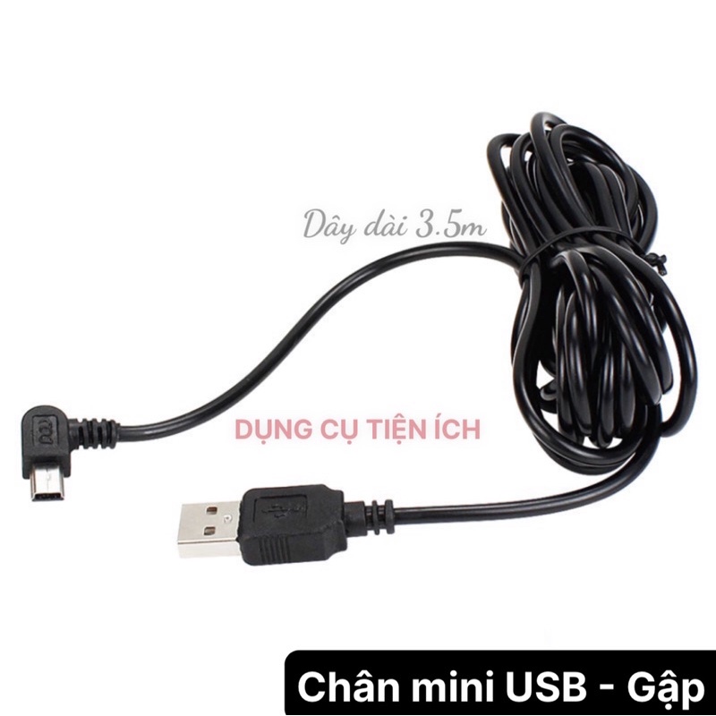 Dây cáp sạc, cáp nguồn camera hành trình ô tô (Loại dây dài 3.5m) | WebRaoVat - webraovat.net.vn