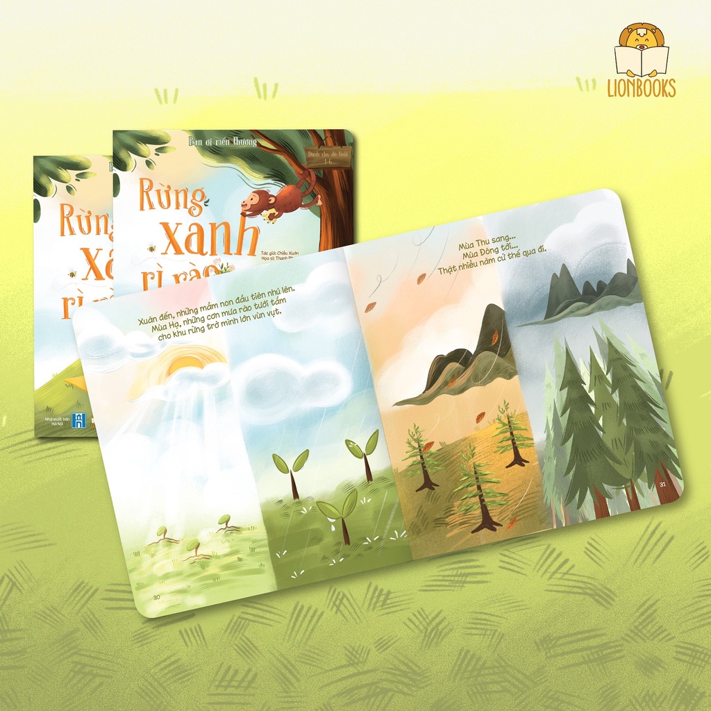 Truyện Kể Cho Bé Trước Giờ Đi Ngủ - Cuốn Rừng Xanh Rì Rào Tặng kèm 1 sticker nhân vật, cho bé 0-6 tuổi