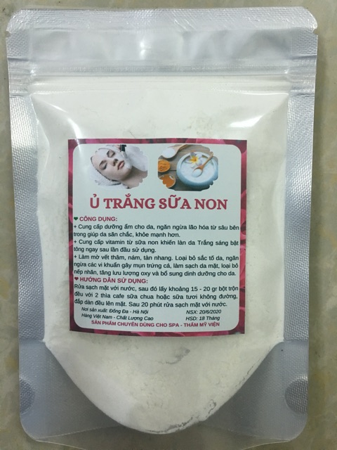 Bột Ủ trắng Sữa Non 1kg kích trắng an toàn handmade.