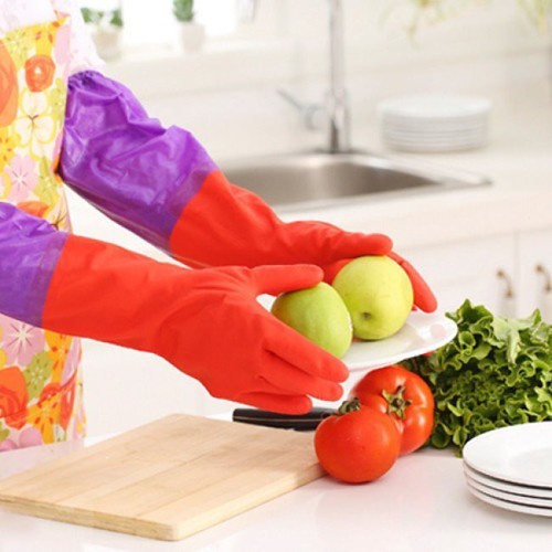 GĂNG TAY CAO SU RỬA BÁT LÓT NỈ CHỐNG LẠNH