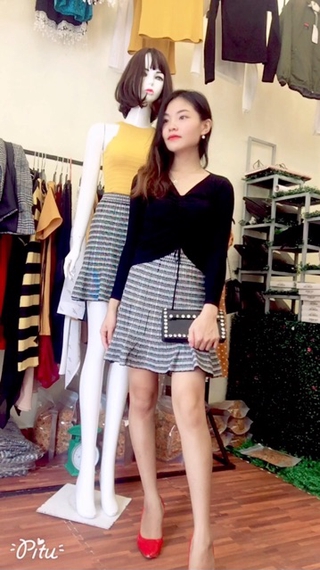 Chân váy len hàng quảng châu