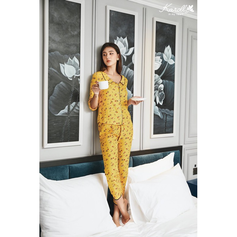 Karoll chính hãng - Bộ thô đũi linen mềm mướt 4 màu kèm ảnh thật NH20.138