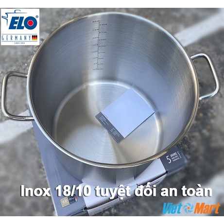 Nồi Luộc Gà ELO Profi Therm 32Cm 19 lít Làm Bánh Trưng Nấu Canh Dùng Cho Bếp Từ Inox 3 Đáy Nhập Khẩu
