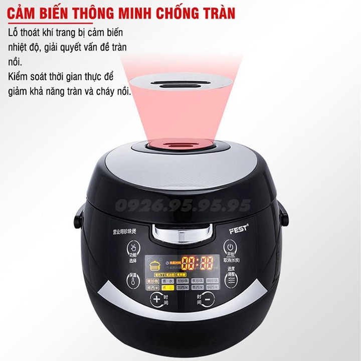 Nồi nấu ủ trân châu tự động FEST 5L Tiện lợi