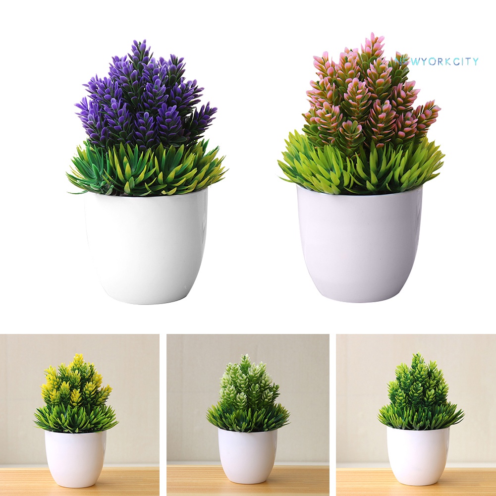 Chậu Cây Bonsai Giả Trang Trí Không Gian Văn Phòng