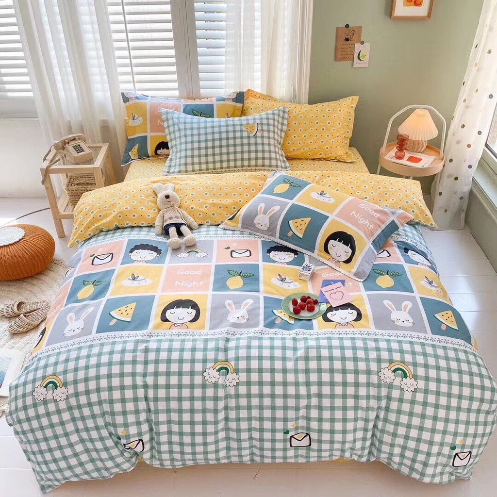 [BỘ GA GỐI 4 MÓN- HÀNG LOẠI 1] BỘ GA GỐI VỎ CHĂN 4 MÓN POLY HÀN QUỐC HÀNG LOẠI 1 | BigBuy360 - bigbuy360.vn