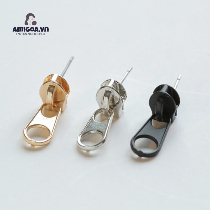 Bông Tai Hình Dây Kéo Độc Đáo Thời Trang