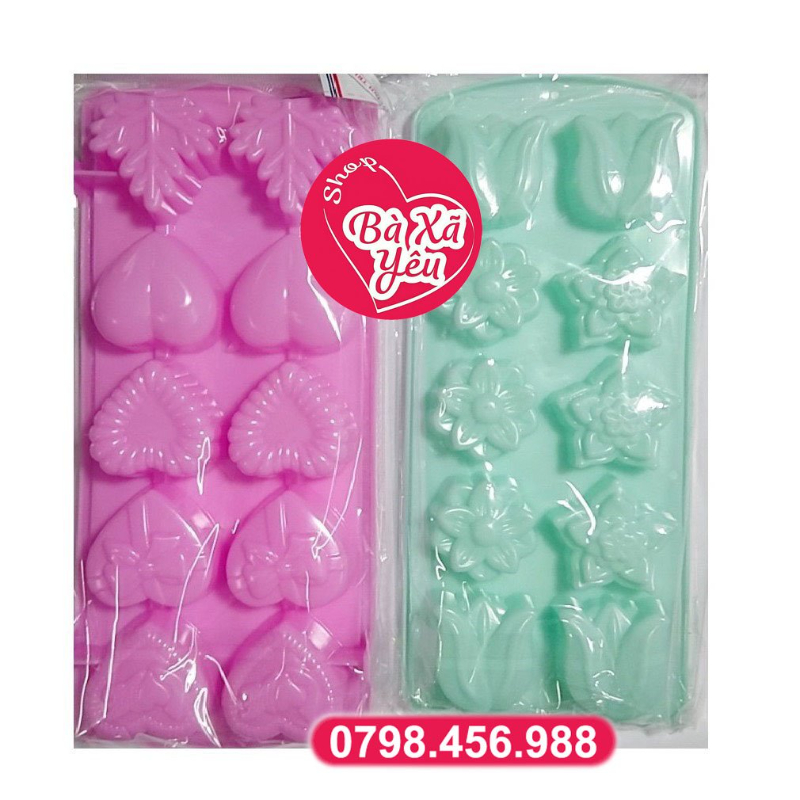 Combo 5 khuôn rau câu , khay đá , làm bánh - BX2502