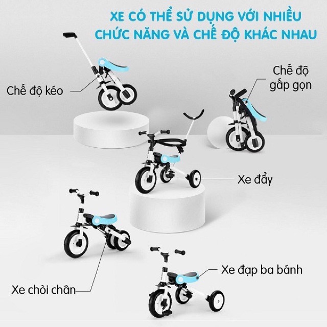 Xe đạp 3 bánh nhiều chức năng Nadle - Bảo hành 12 tháng chính hãng