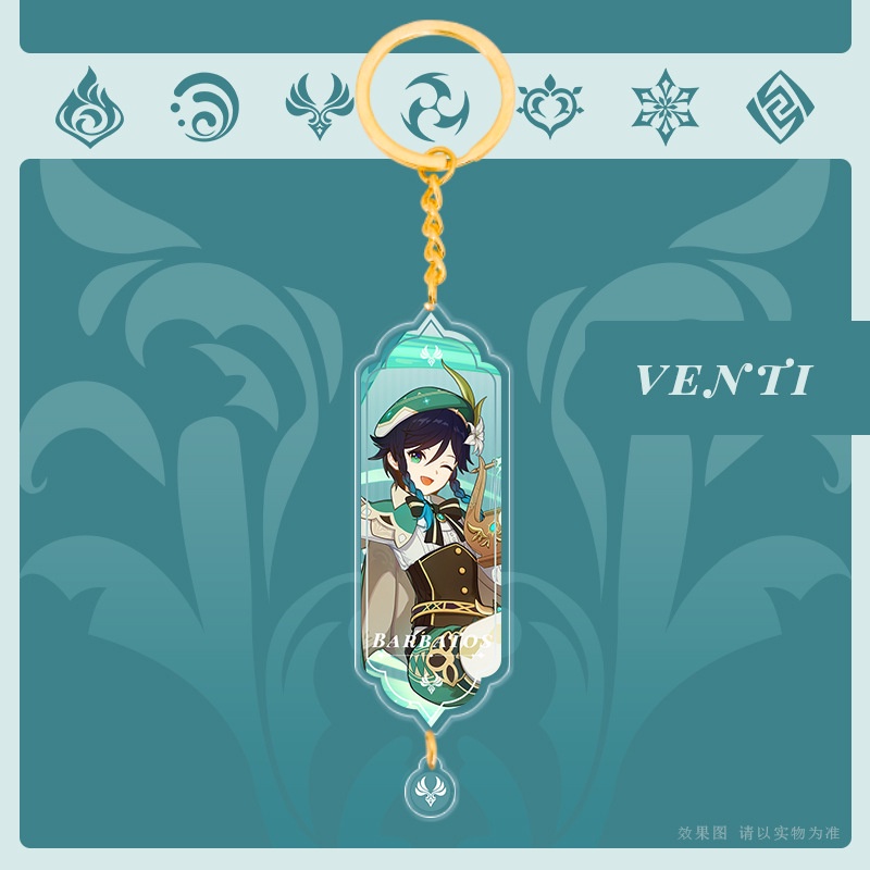 Genshin Impact Móc Khóa acrylic Hai Lớp Hình Bánh Mì sandwich