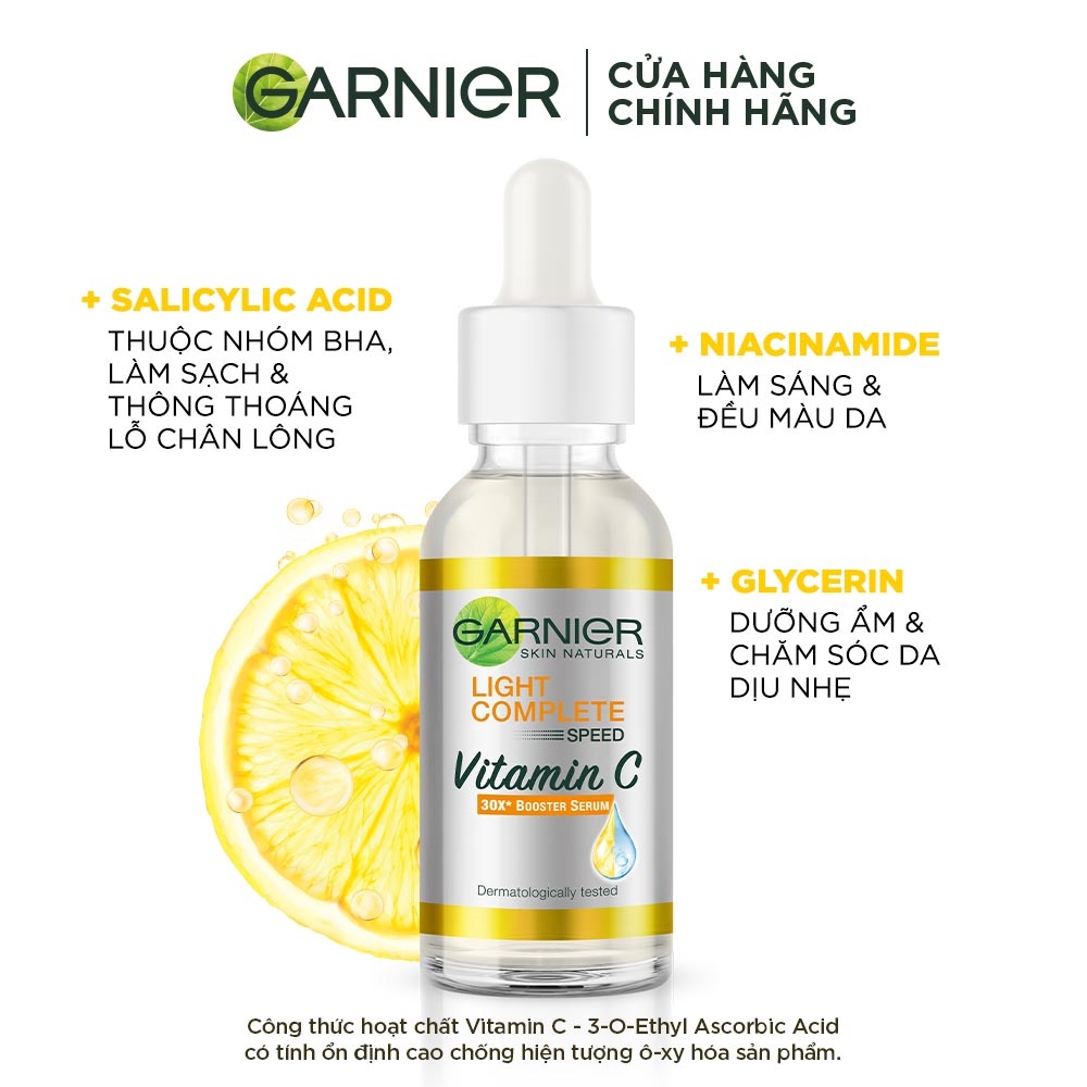 Bộ đôi tinh chất serum sáng da và giảm thâm Vitamin C Garnier Light Complete 30ml x 2