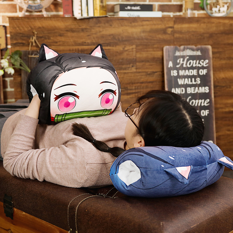 Gối in hình Anime Kimetsu no Yaiba nezuko tanjirou Kanroji Mitsuri Agatsuma Zenitsu Kochou Tomioko cỡ 25x25cm 35x30cm