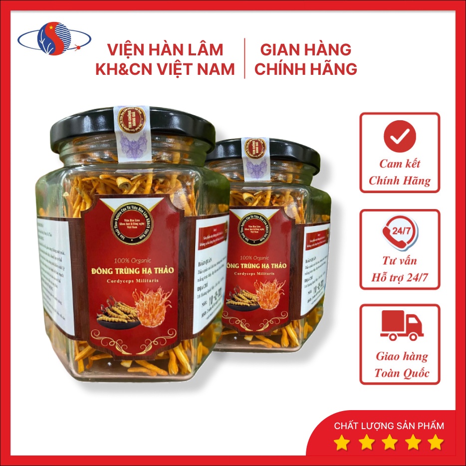 Đông Trùng Hạ Thảo Khô Viện Hàn Lâm KH&CN Việt Nam Tăng Cường Hệ Miễn Dịch, Mẫu Đỏ 12g