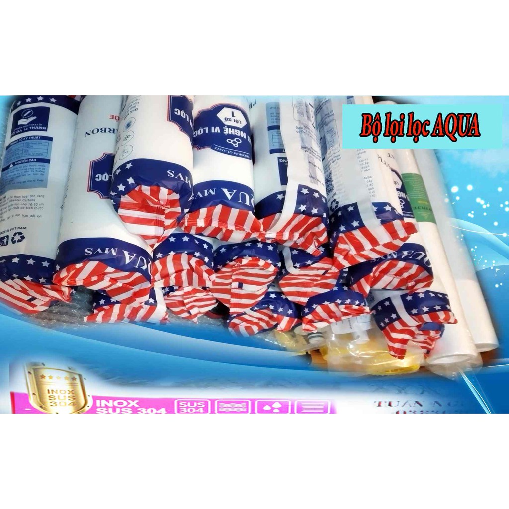 Combo BỘ lõi lọc 123 Aqua Chính hãng / Lõi lọc nước AQUA chất lượng cao được sản suất tại Việt Nam