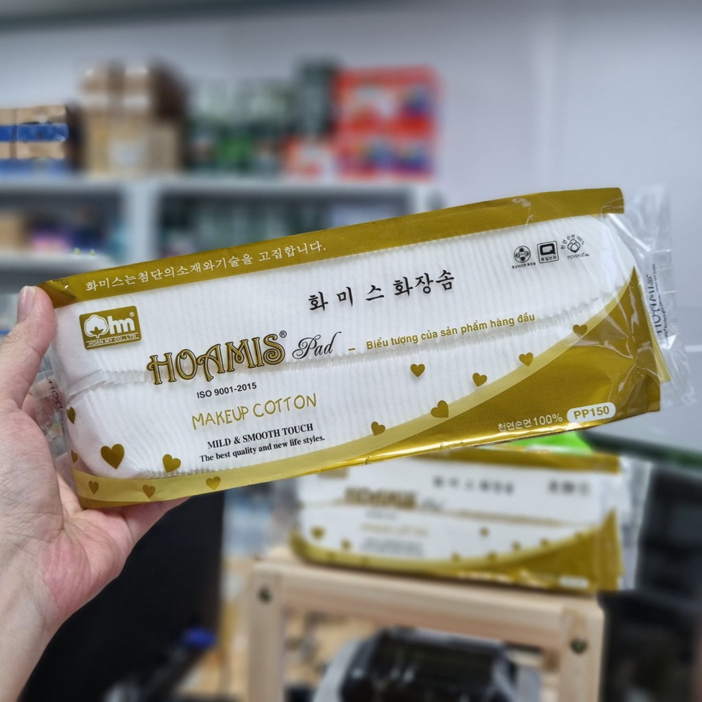 Bông tẩy trang HOAMIS Pad Makeup Cotton PP150 (140 Miếng)