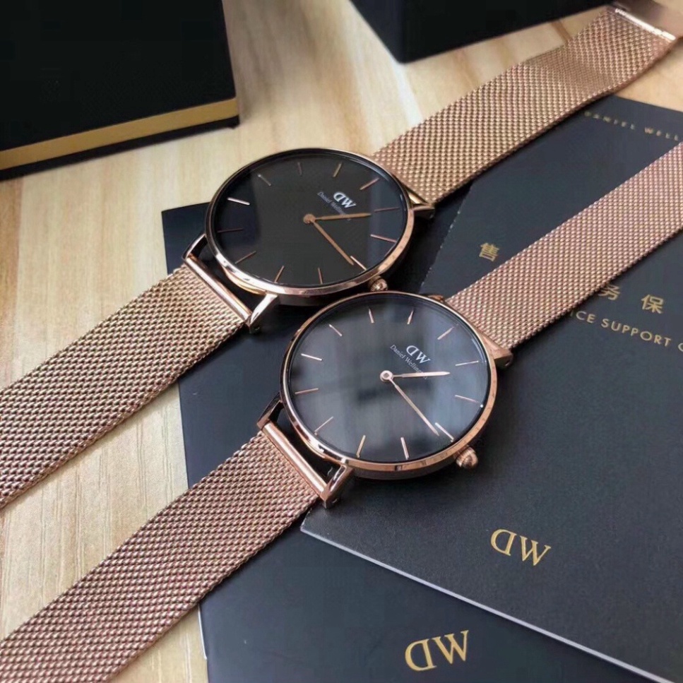 Đồng Hồ Halei DW Cặp Đôi Nam Nữ Dây Thép Lưới Đan Trẻ Trung - Máy Quartz - Bảo Hành 12 Tháng
