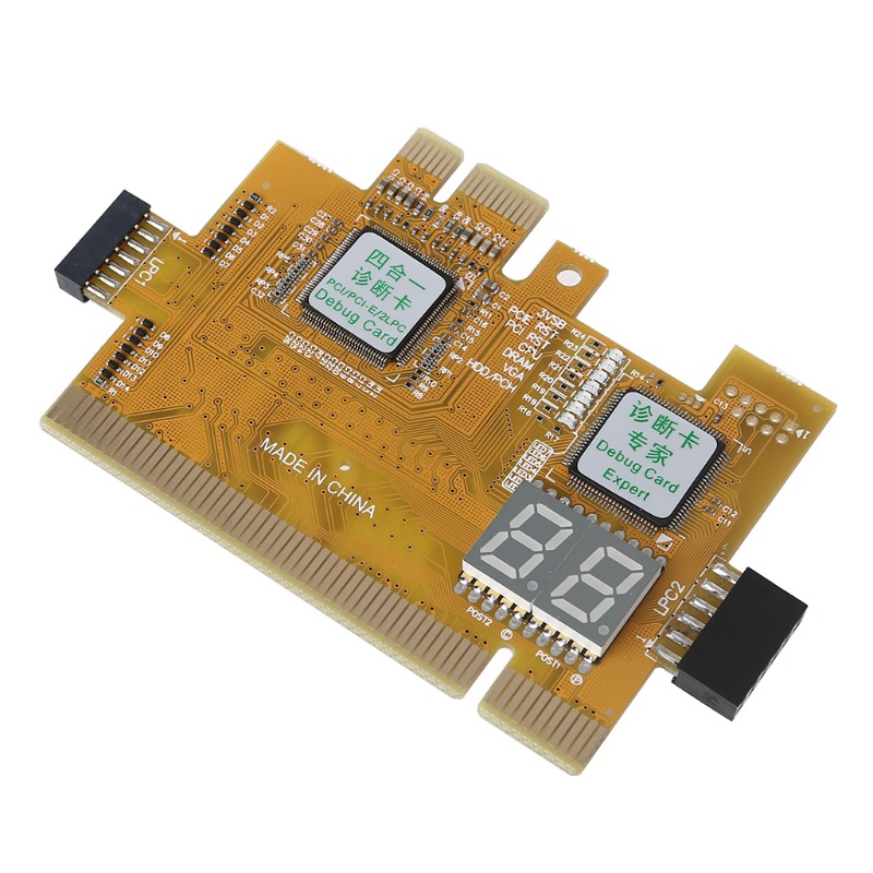 Thiết bị phân tích chẩn đoán khử lỗi biểu thị LED cổng PCI-E 4 trong 1 cho bo mạch chủ PC