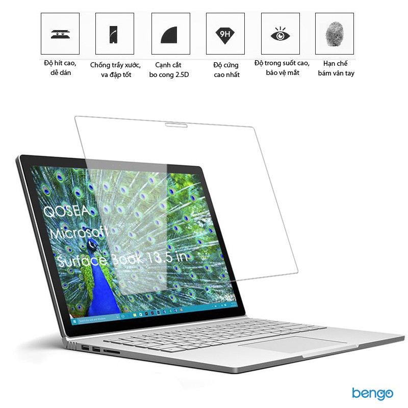 Dán màn hình cường lực Microsoft Surface Book 9H+