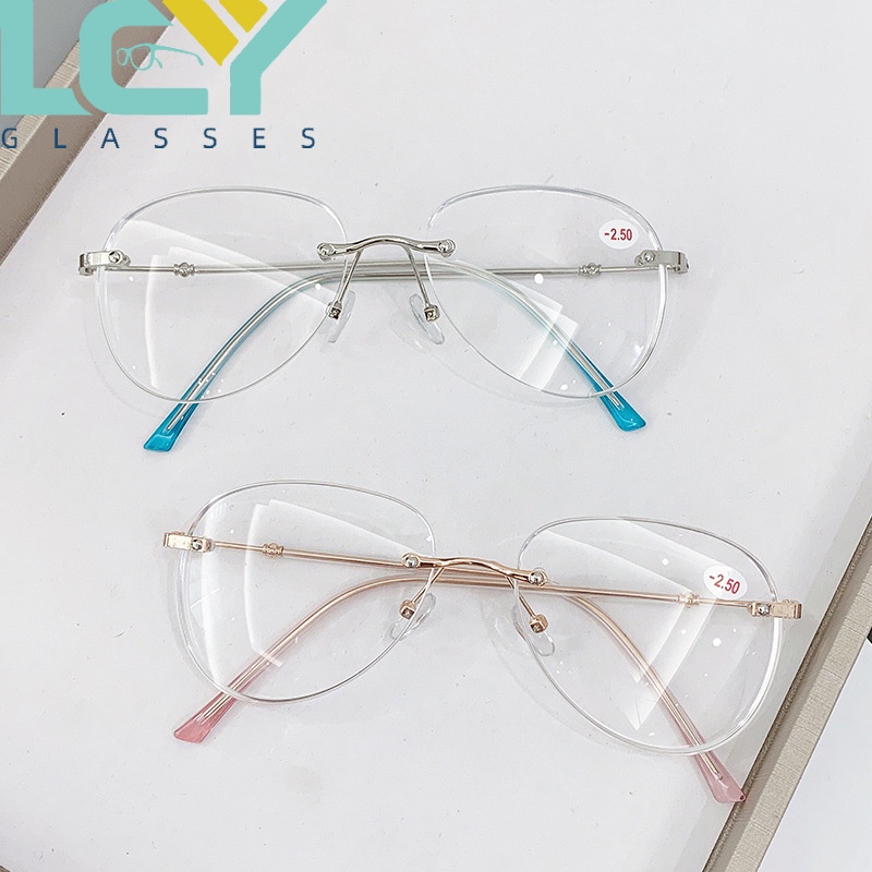 Kính Chống Nắng Lcy Không Viền Xanh Dương Mới -0°-400° Kính 3306