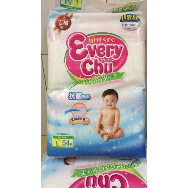 Tã dán everychu nội địa nhật size L 54 miếng