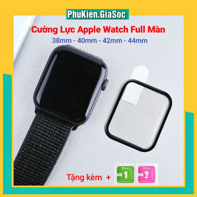 Dán Cường Lực Dẻo APPLE WATCH 3D Full Màn ❤FREESHIP❤ - Loại Xịn - Bảo Vệ Full Màn Hình Đồng Hồ Size 38/40/42/44MM