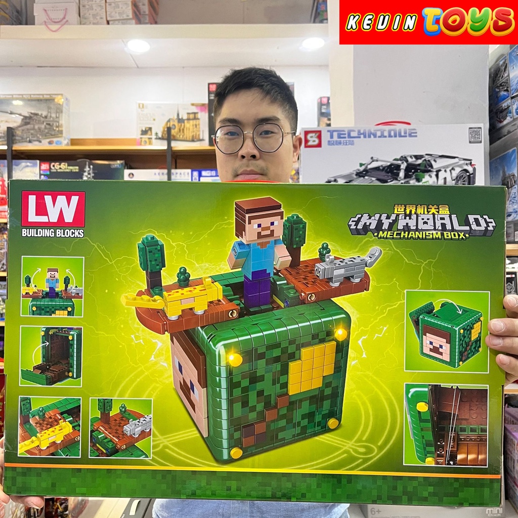 Đồ Chơi Lắp Ráp Kiểu Lego MineCraft Hộp Thế Giới My World Organ Box ModelLW423 Với 722 Mảnh Ghép