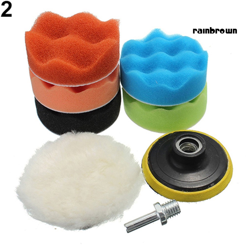 Set 7 miếng mút đánh bóng xe ô tô 7.62/ 12.70/ 15.24/ 17.78 cm