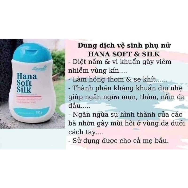 [chính hãng] Dung dịch vệ sinh phụ nữ Hana Soft &amp; Silk