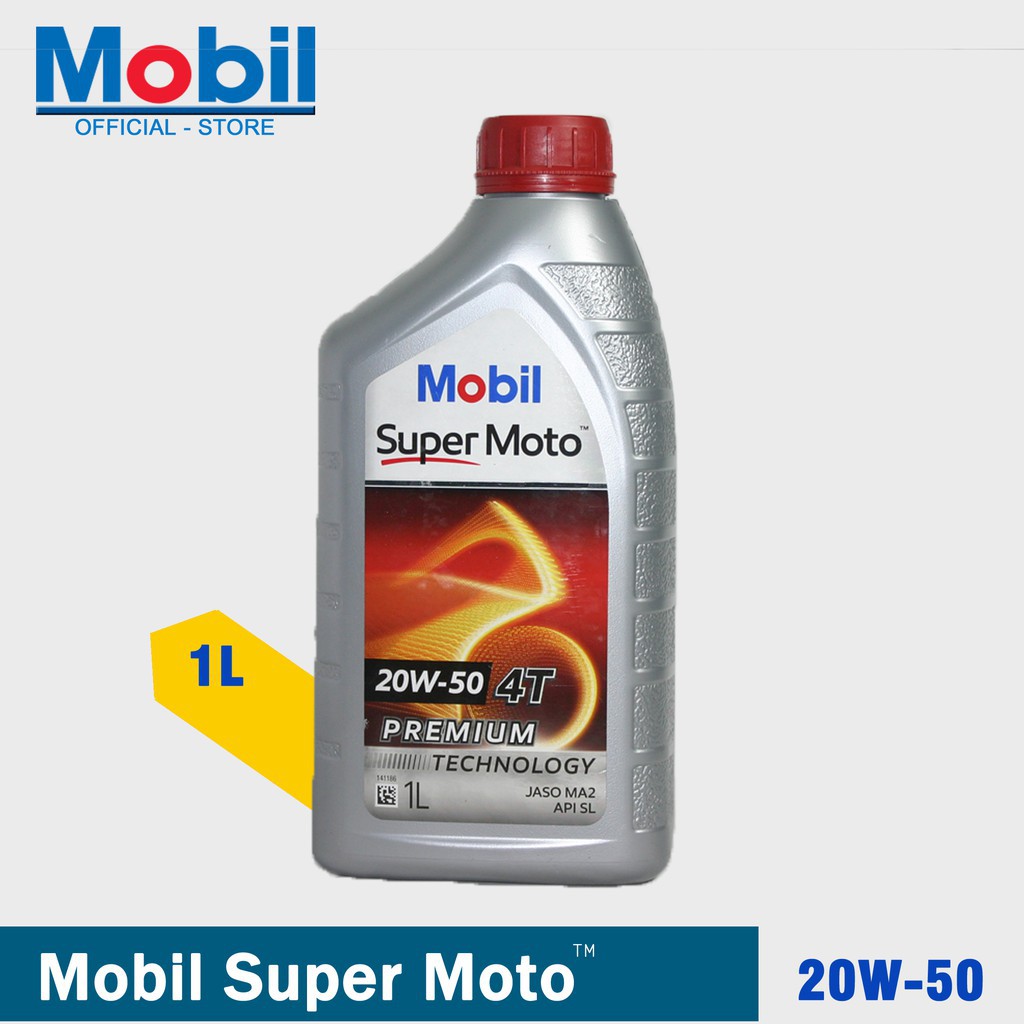 Nhớt xe máy Mobil Super 4T 20W50 800ML - 1LIT