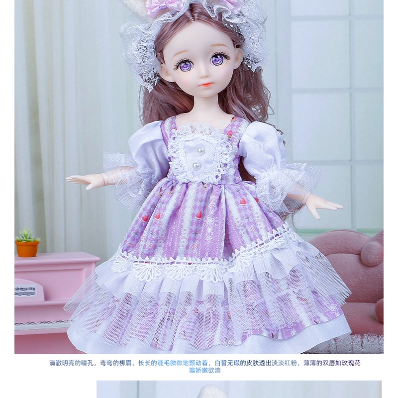 Búp Bê Baboliy 30 cm 20 khớp mặt xinh Da Trắng Nhiều Màu Kèm 7  Khớp Tay Thay Thế